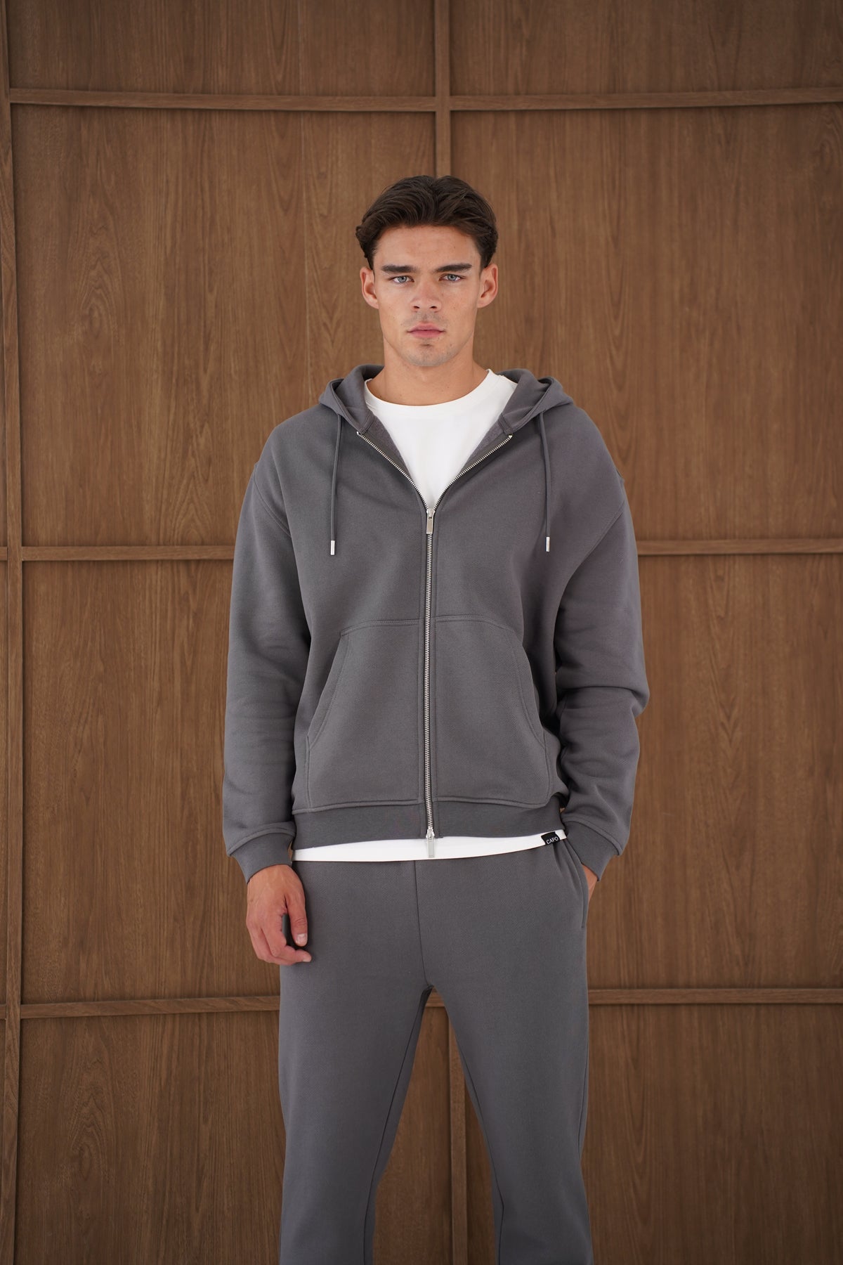 Capo Heavyweight Full Zip Hoodie - Charcoal