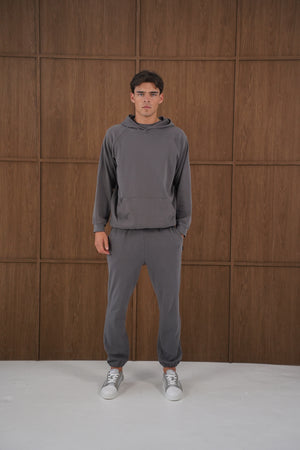 Capo Veluro Washed Joggers - Light Grey