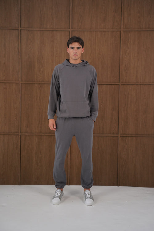 Capo Veluro Washed Joggers - Light Grey