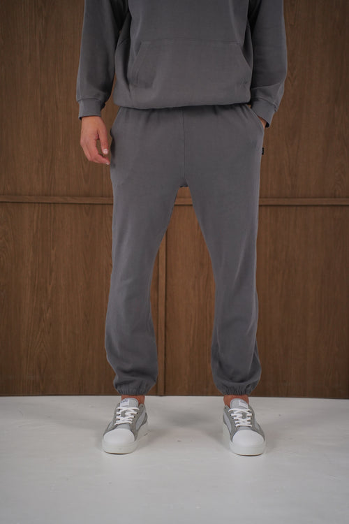 Capo Veluro Washed Joggers - Light Grey