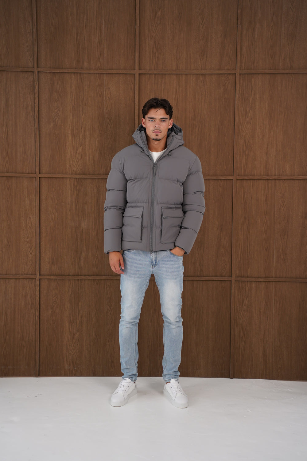 Capo Puffer Coat - Charcoal