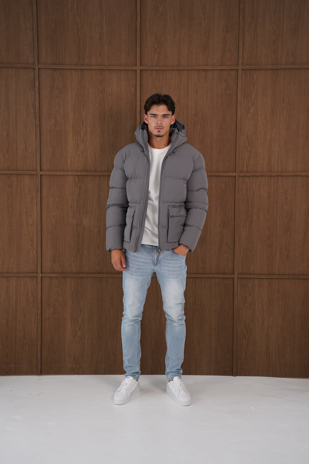 Capo Puffer Coat - Charcoal