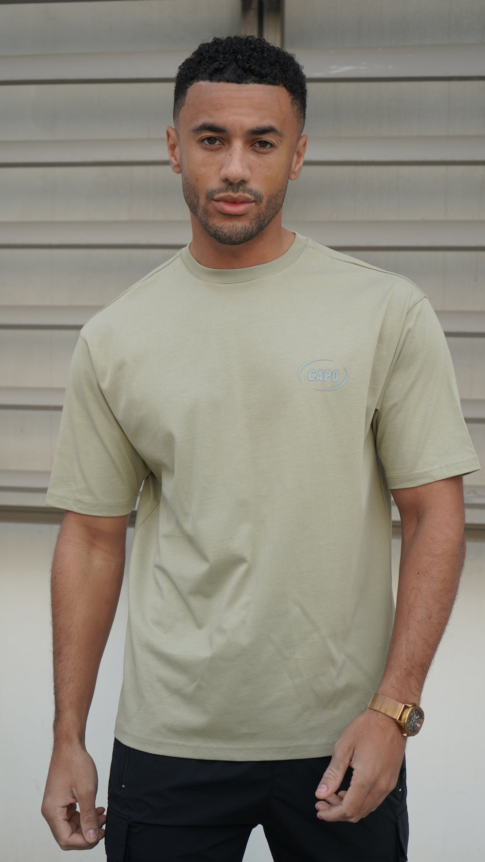 Capo Club Circular Print T-Shirt - Sage Green