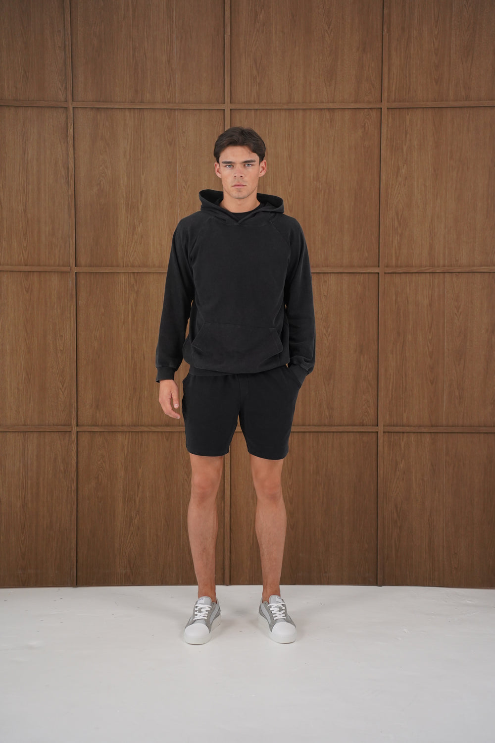 Capo Veluro Washed Hoodie - Black