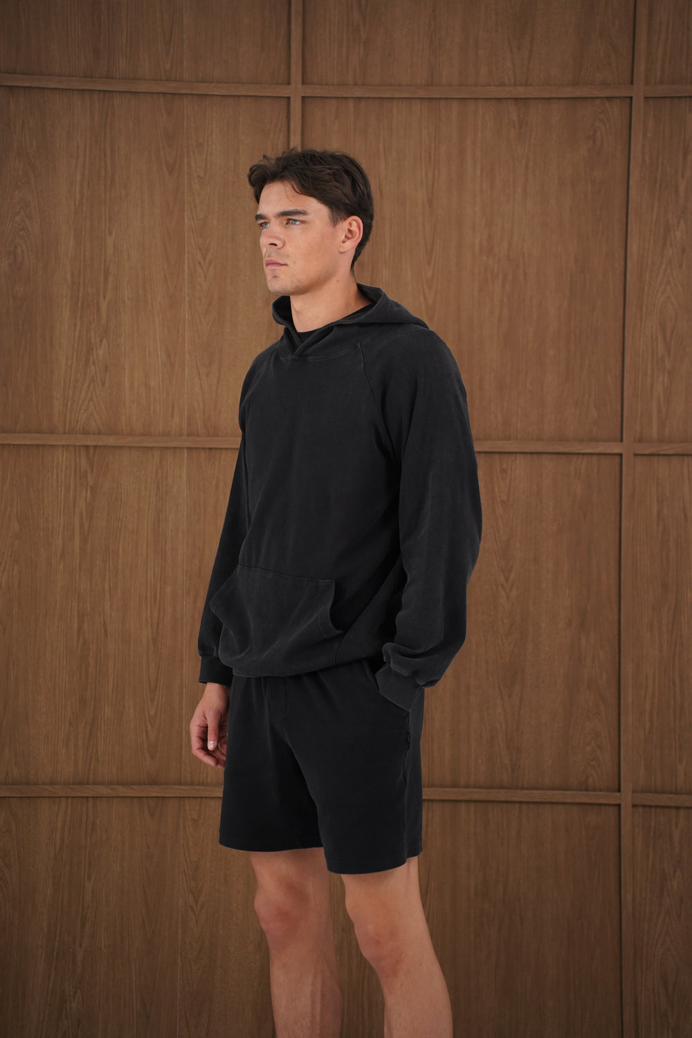 Capo Veluro Washed Hoodie - Black