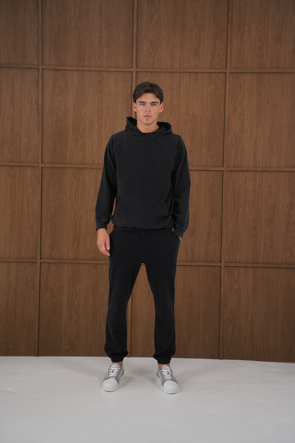Capo Veluro Washed Joggers - Black