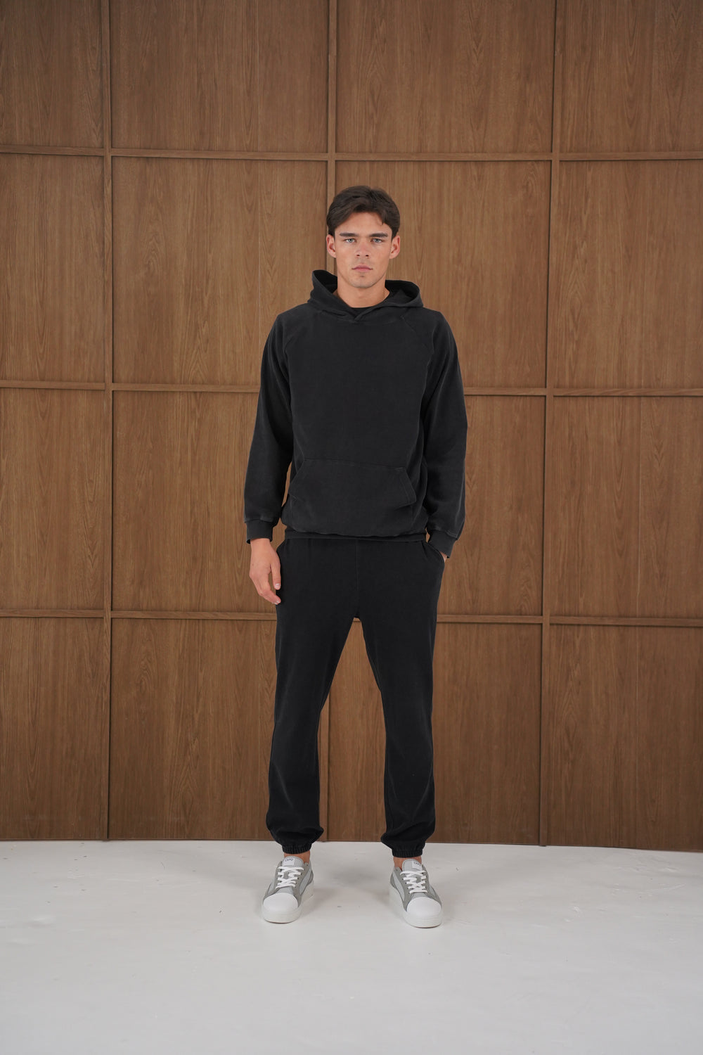 Capo Veluro Washed Joggers - Black