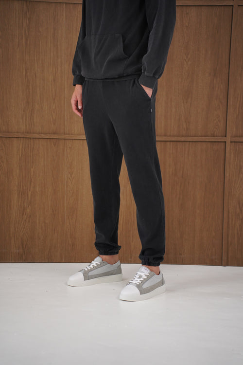 Capo Veluro Washed Joggers - Black