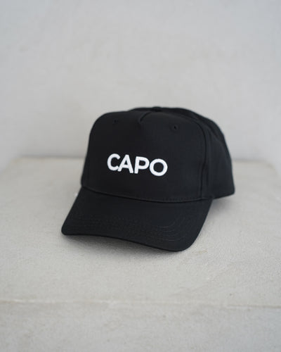 Capo Cotton Embroidered Cap - Black
