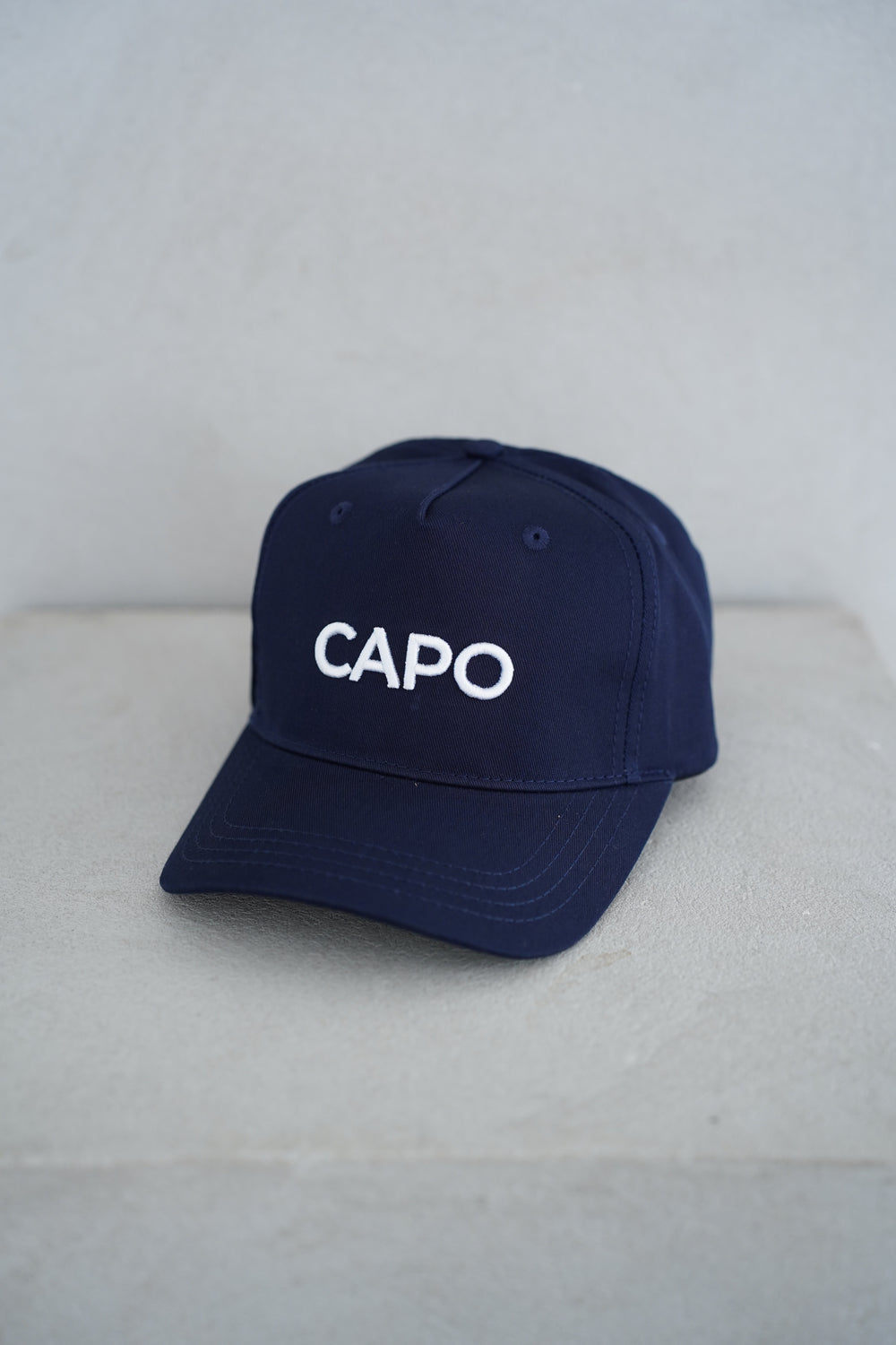 Capo Cotton Embroidered Cap - Navy