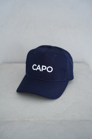 Capo Cotton Embroidered Cap - Navy