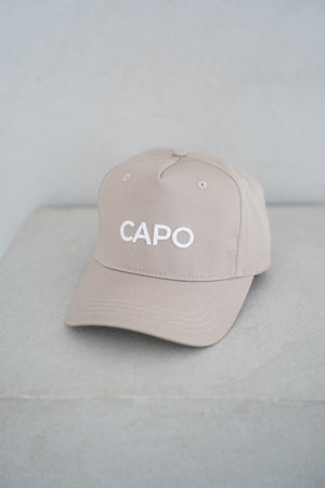Capo Cotton Embroidered Cap - Sand