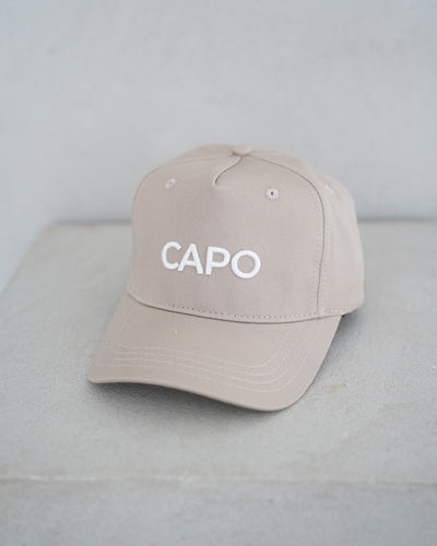 Capo Cotton Embroidered Cap - Sand