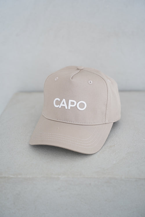 Capo Cotton Embroidered Cap - Sand