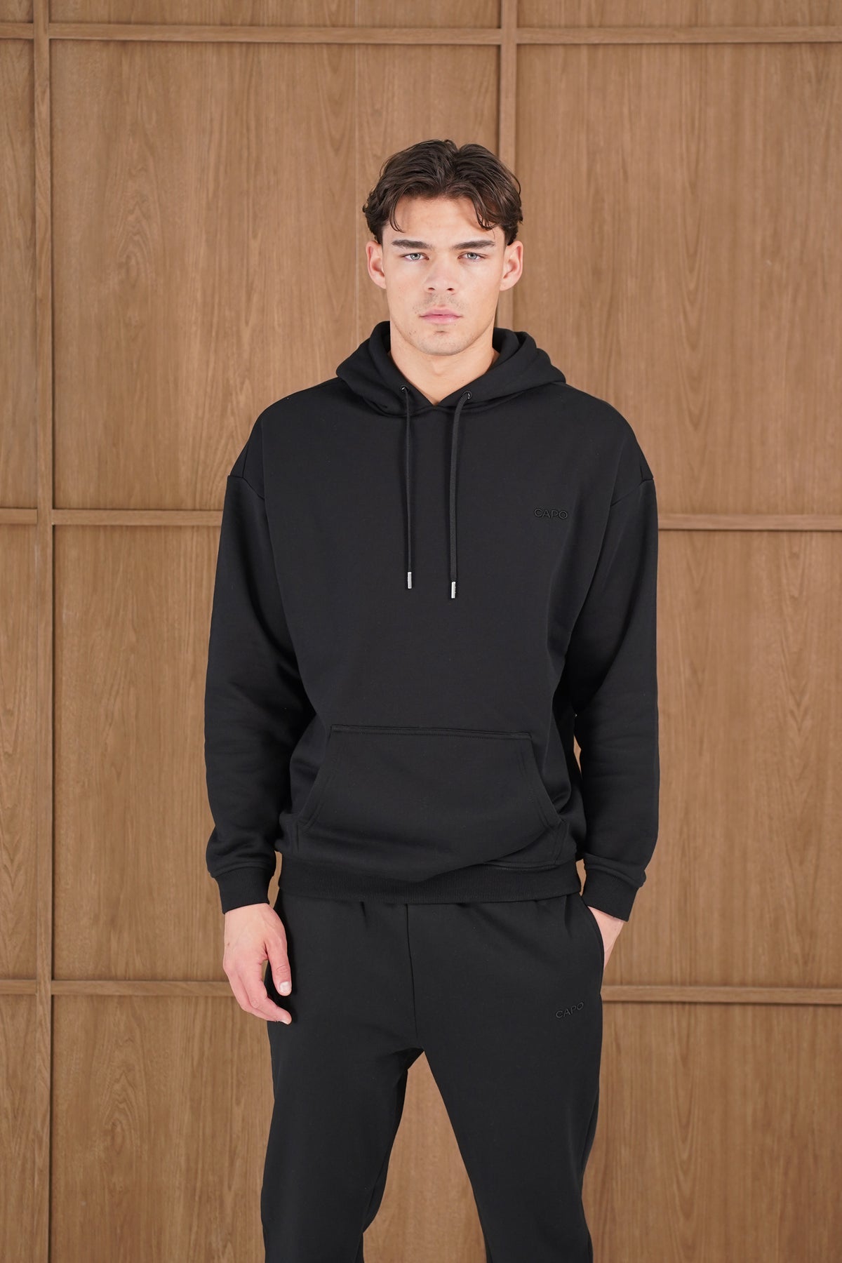 Capo Tracksuit Overhead Hoodie - Black