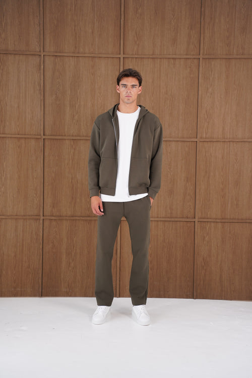 Capo Toby Straight Hem Jogger - Dark Olive