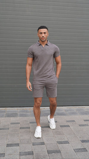 Capo Jersey Slub Shorts - Charcoal