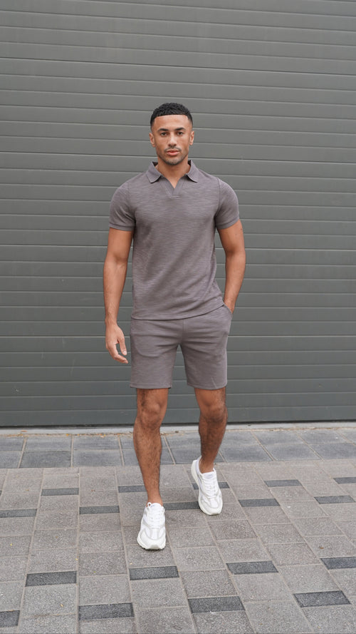 Capo Jersey Slub Shorts - Charcoal
