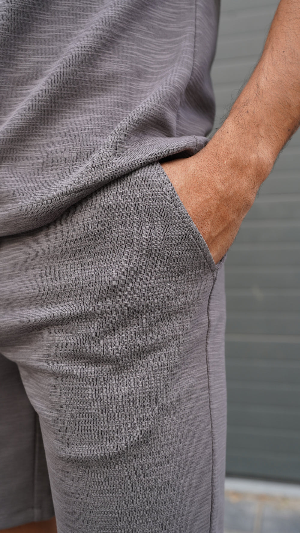 Capo Jersey Slub Shorts - Charcoal