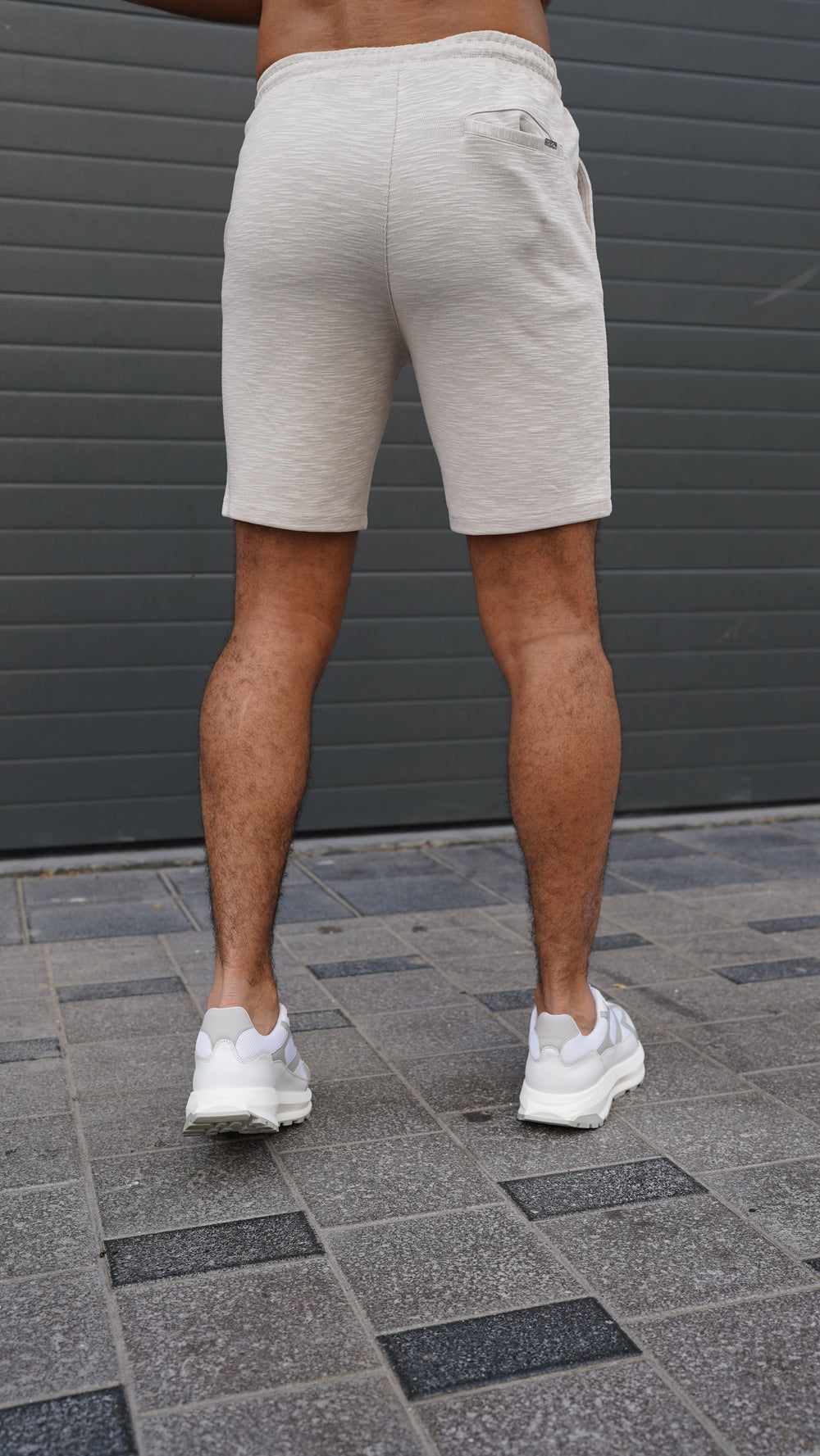 Capo Jersey Slub Shorts - Stone Grey