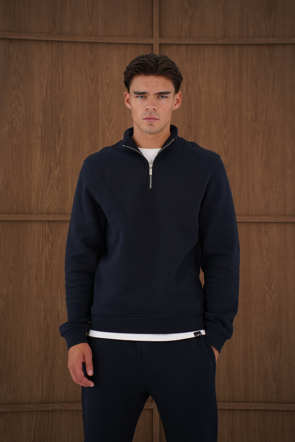 Capo Heavyweight 1/4 Zip Sweatshirt - Navy