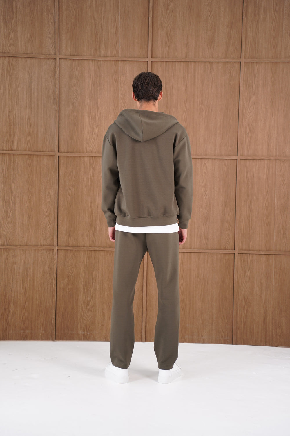 Capo Toby  Zip Through Hoodie - Dark Olive