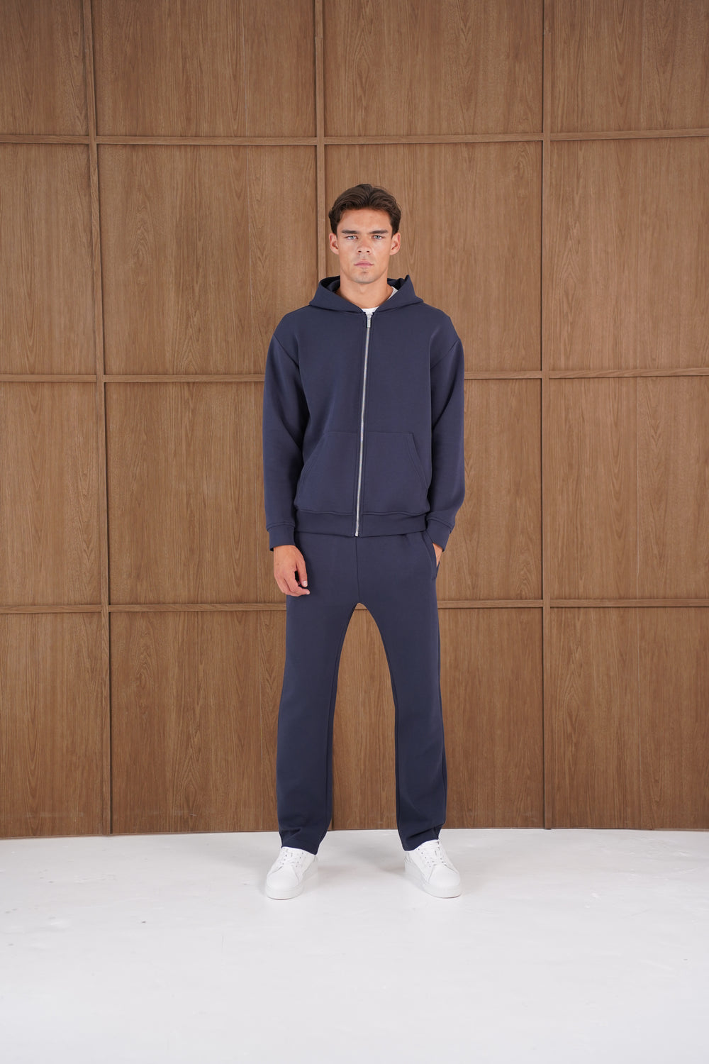 Capo Toby  Zip Through Hoodie - Navy