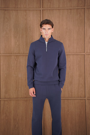 Capo Toby 1/4 Zip Sweatshirt  - Navy