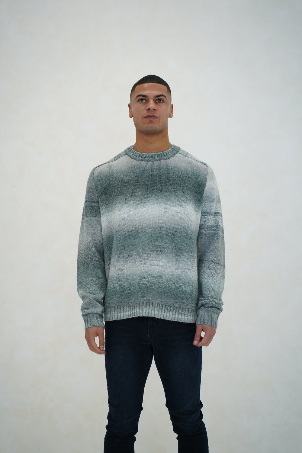 Capo Mohair Ombre Knit Jumper - Grey