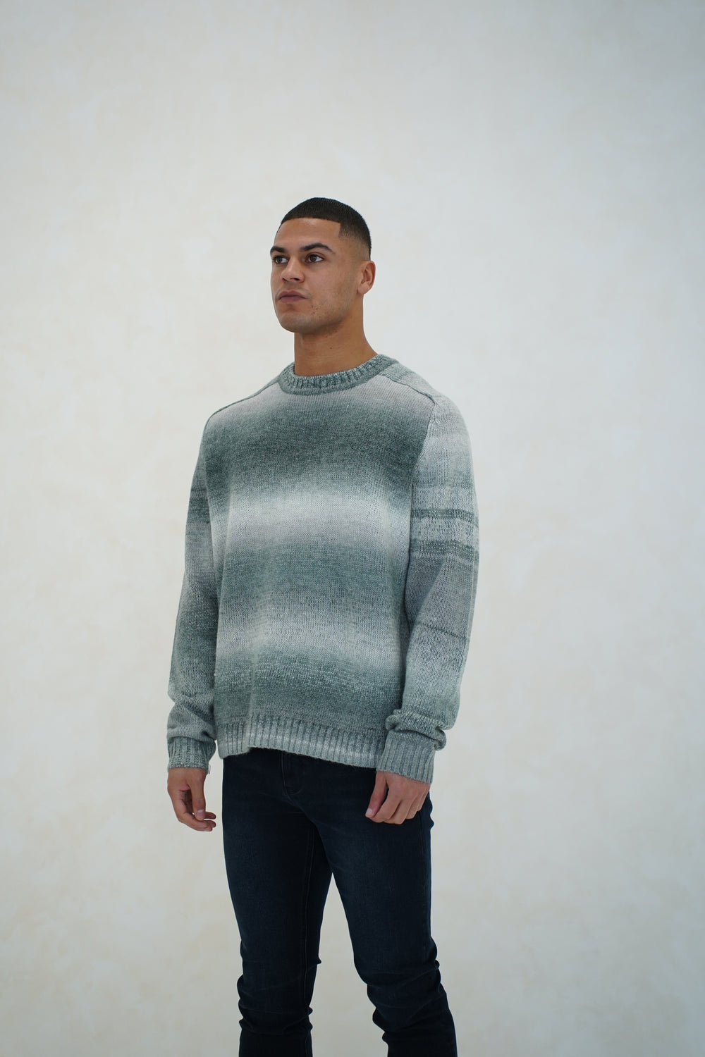 Capo Mohair Ombre Knit Jumper - Grey