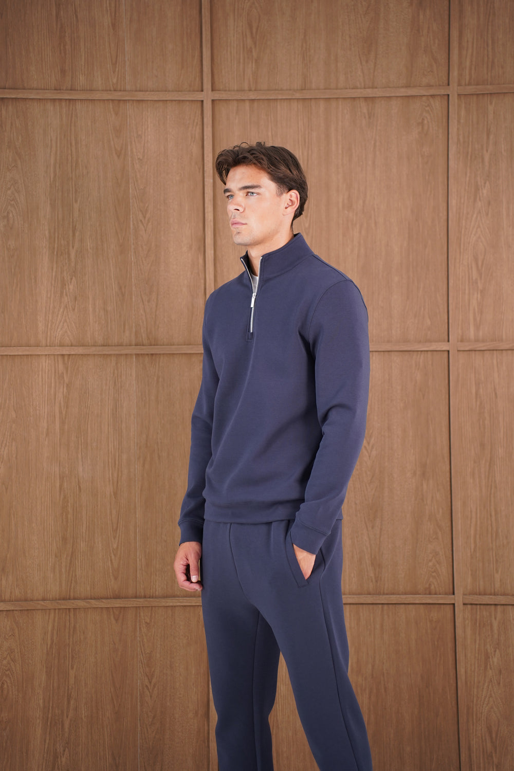 Capo Toby 1/4 Zip Sweatshirt  - Navy