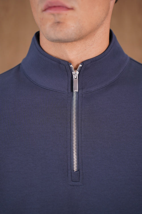 Capo Toby 1/4 Zip Sweatshirt  - Navy
