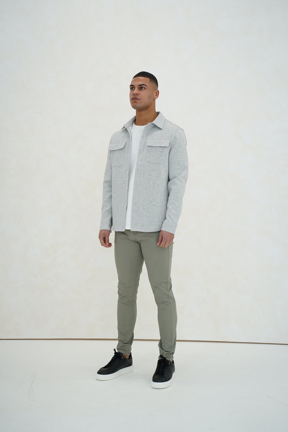 Capo Interlock Jersey Overshirt - Grey