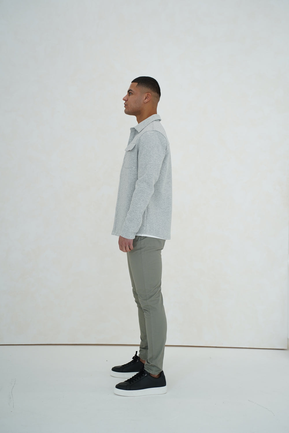 Capo Interlock Jersey Overshirt - Grey