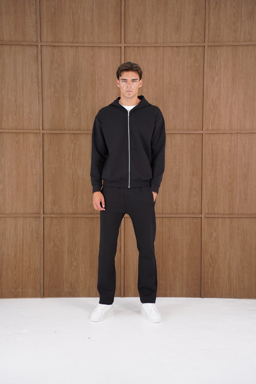 Capo Toby Zip Through Hoodie - Black