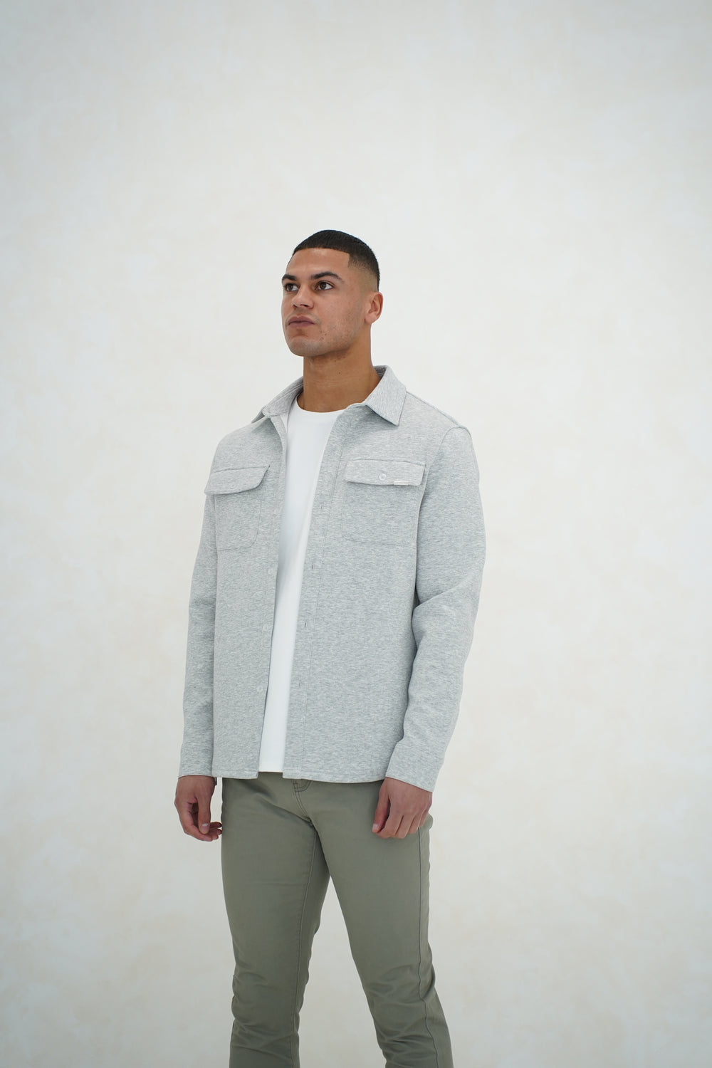 Capo Interlock Jersey Overshirt - Grey