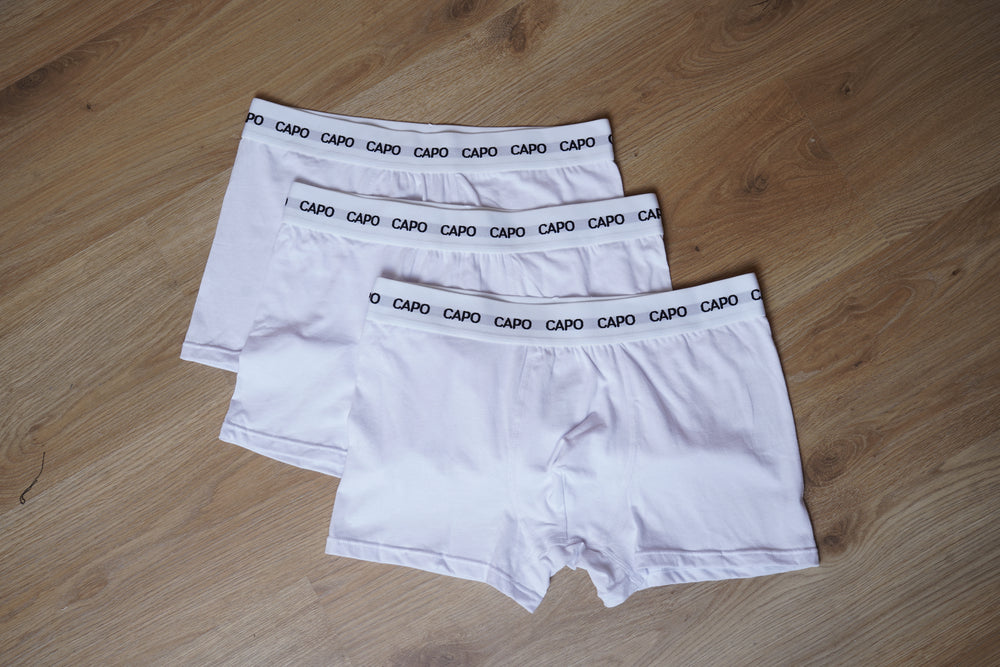 Capo Essential 3 Pack Boxer Shorts - White