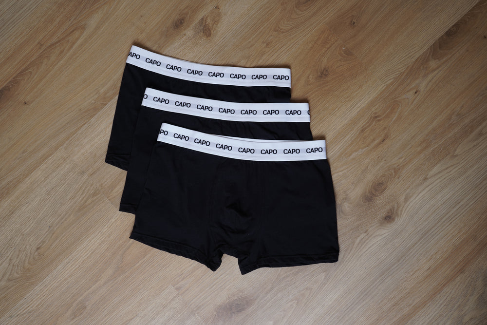 Capo Essential 3 Pack Boxer Shorts - Black
