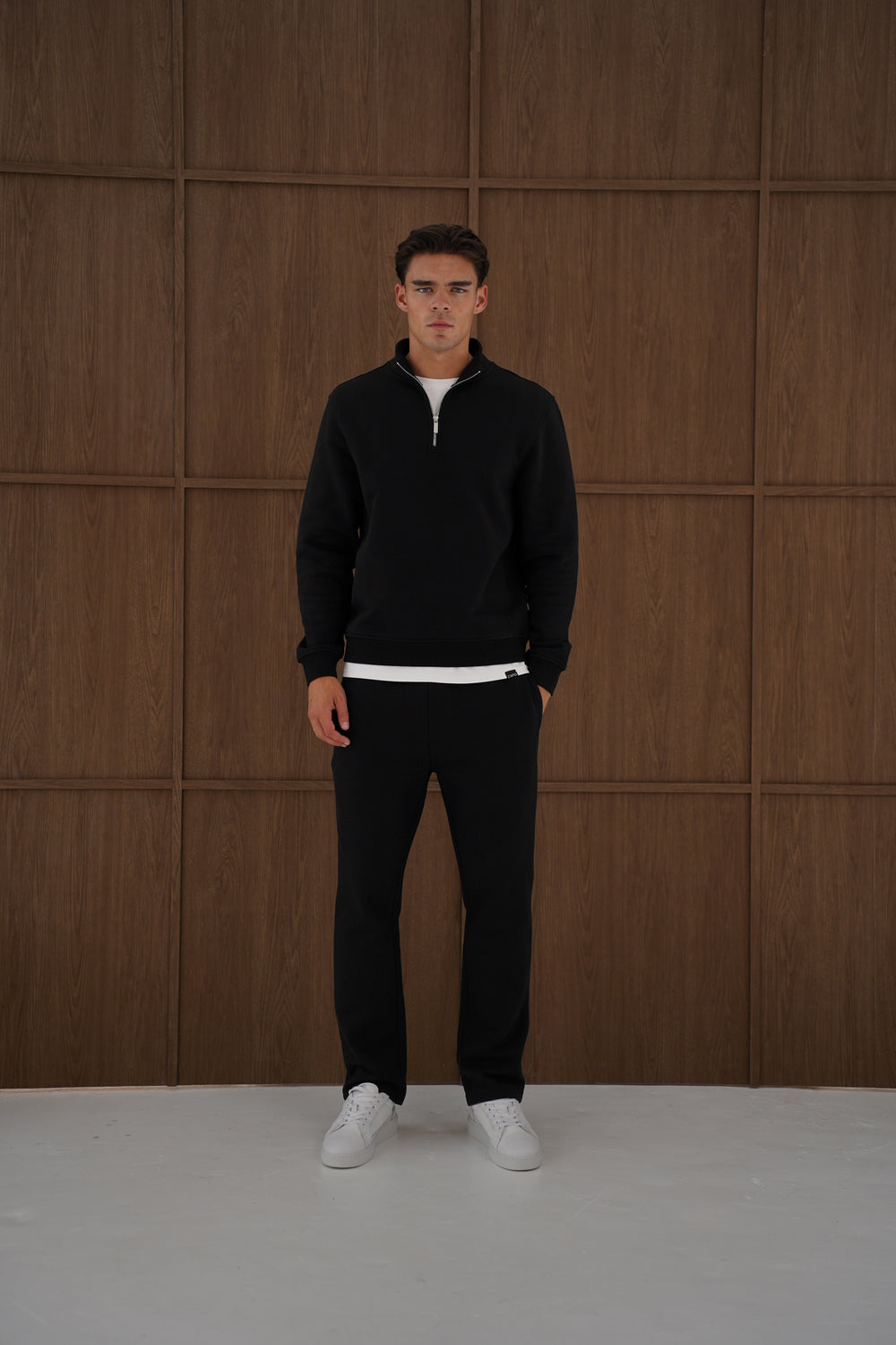 Capo Heavyweight 1/4 Zip Sweatshirt - Black