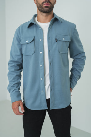 Capo Elliot Overshirt - Slate Blue