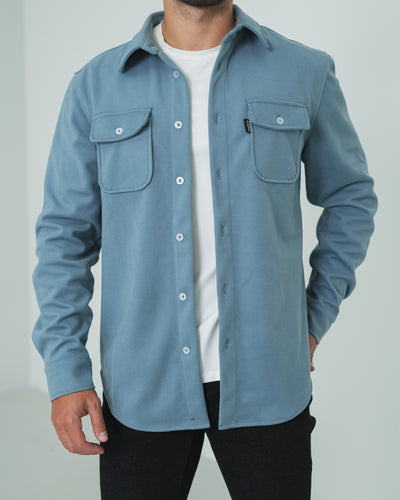 Capo Elliot Overshirt - Slate Blue