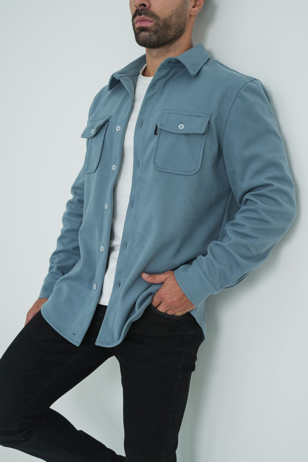 Capo Elliot Overshirt - Slate Blue