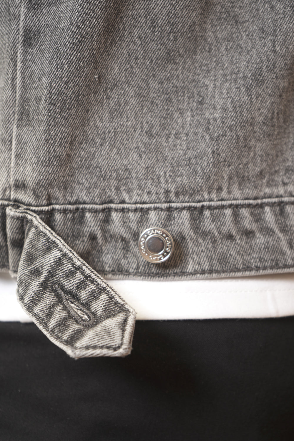 Capo Washed Zip Denim Jacket - Washed Black