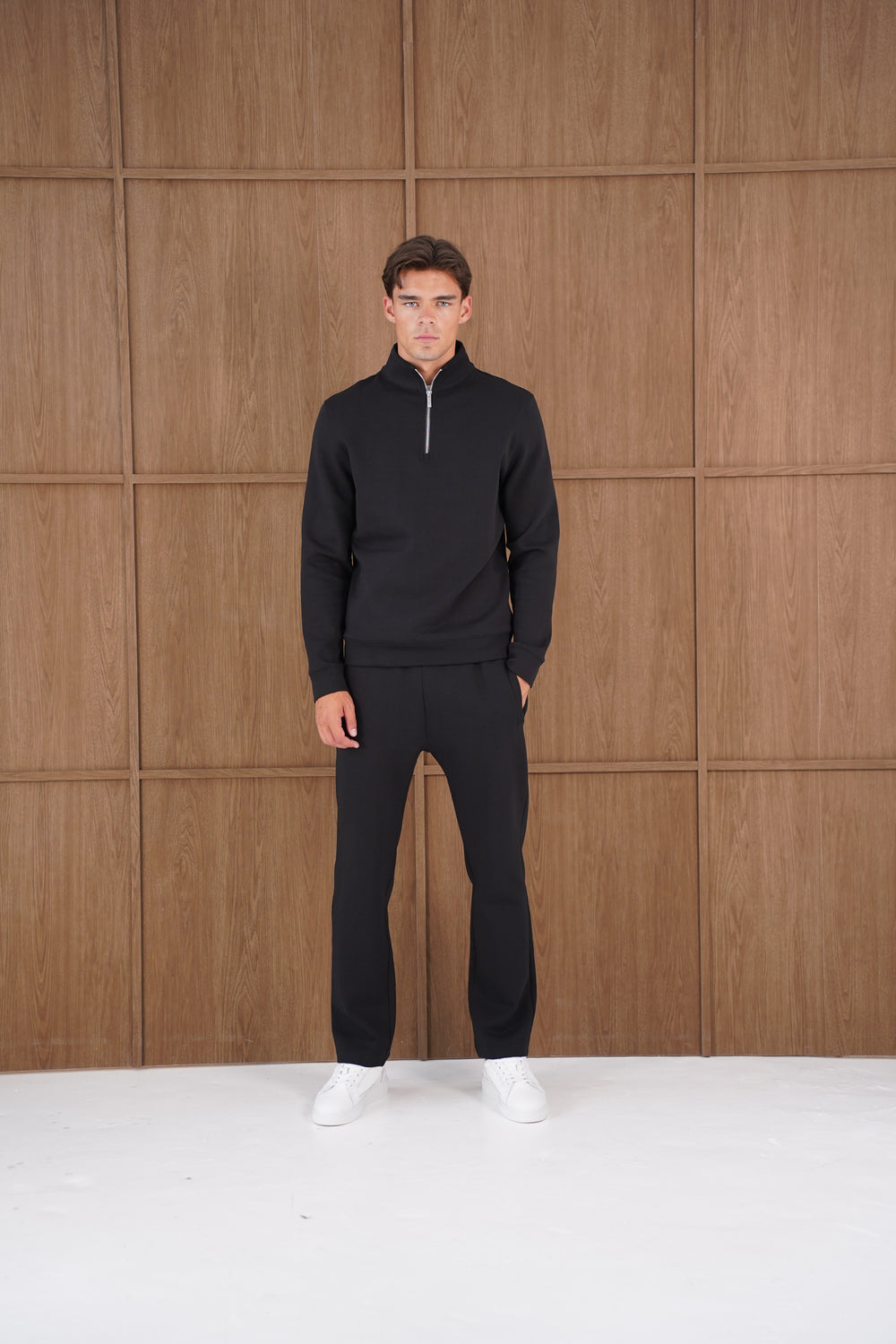 Capo Toby 1/4 Zip Sweatshirt  - Black