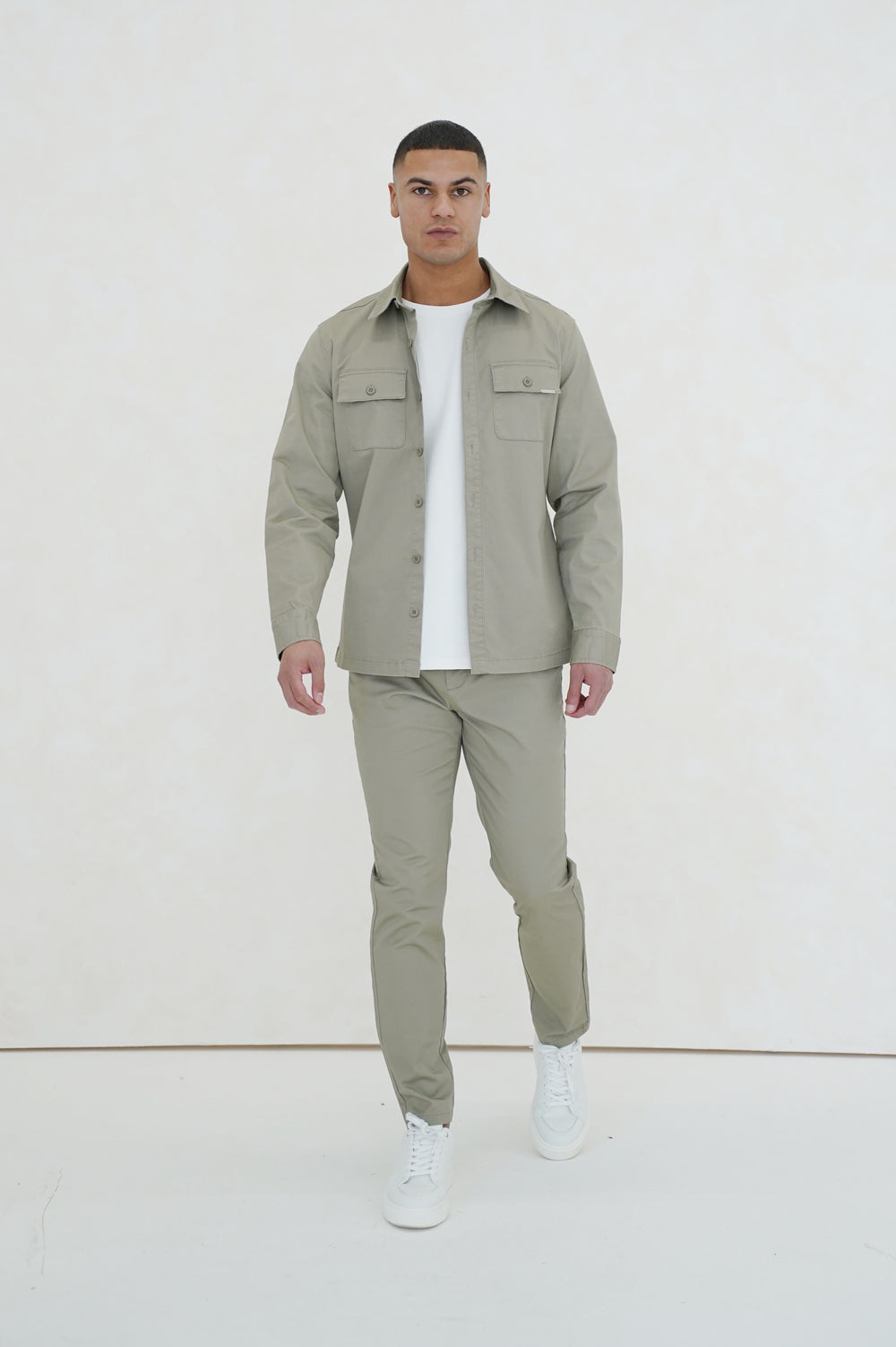 Capo Cotton Cargo Overshirt - Olive