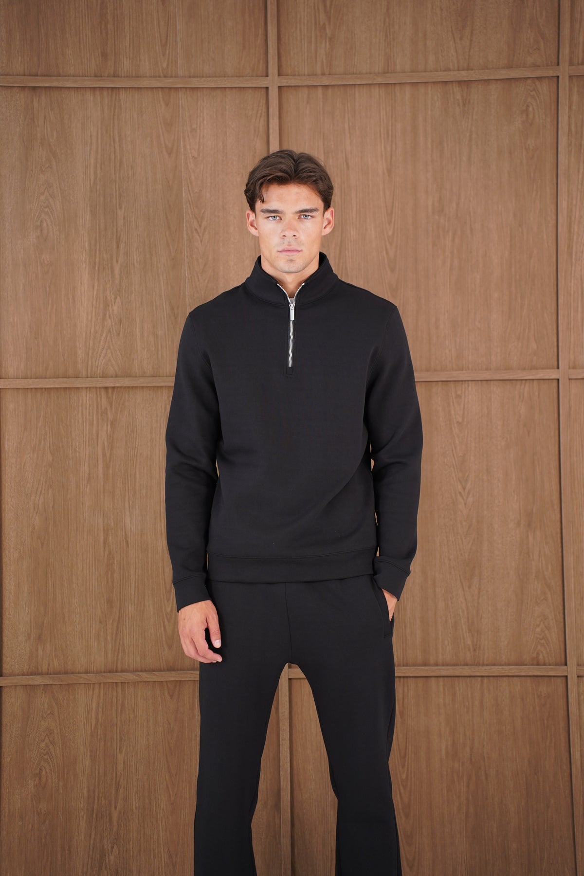 Capo Toby 1/4 Zip Sweatshirt  - Black