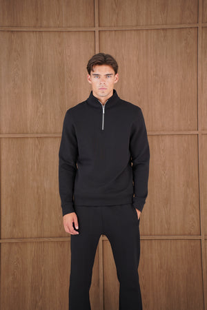 Capo Toby 1/4 Zip Sweatshirt  - Black
