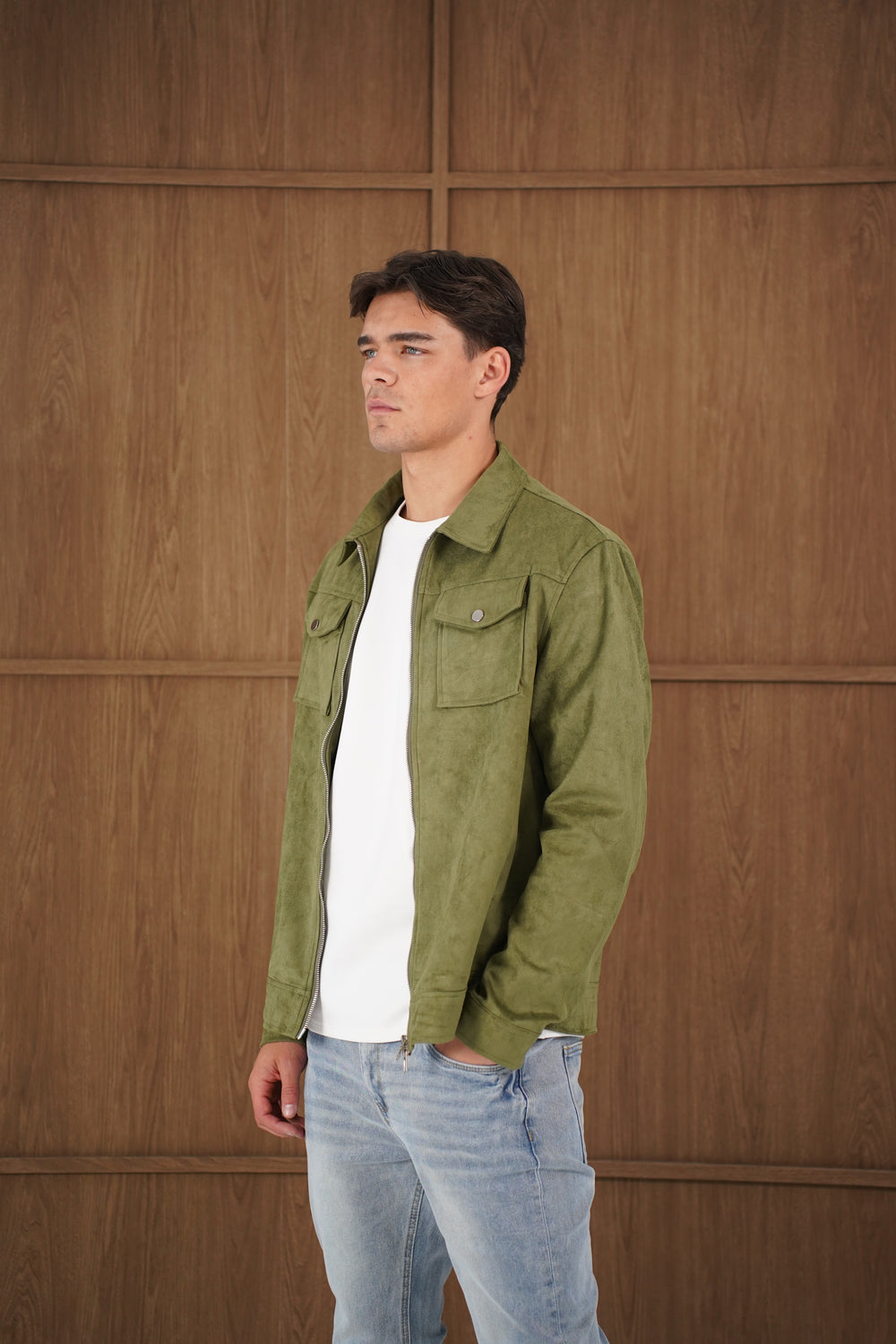 Capo SUEDE Jacket - Olive
