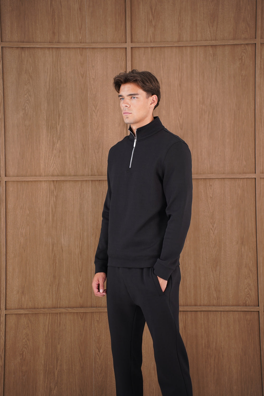 Capo Toby 1/4 Zip Sweatshirt  - Black