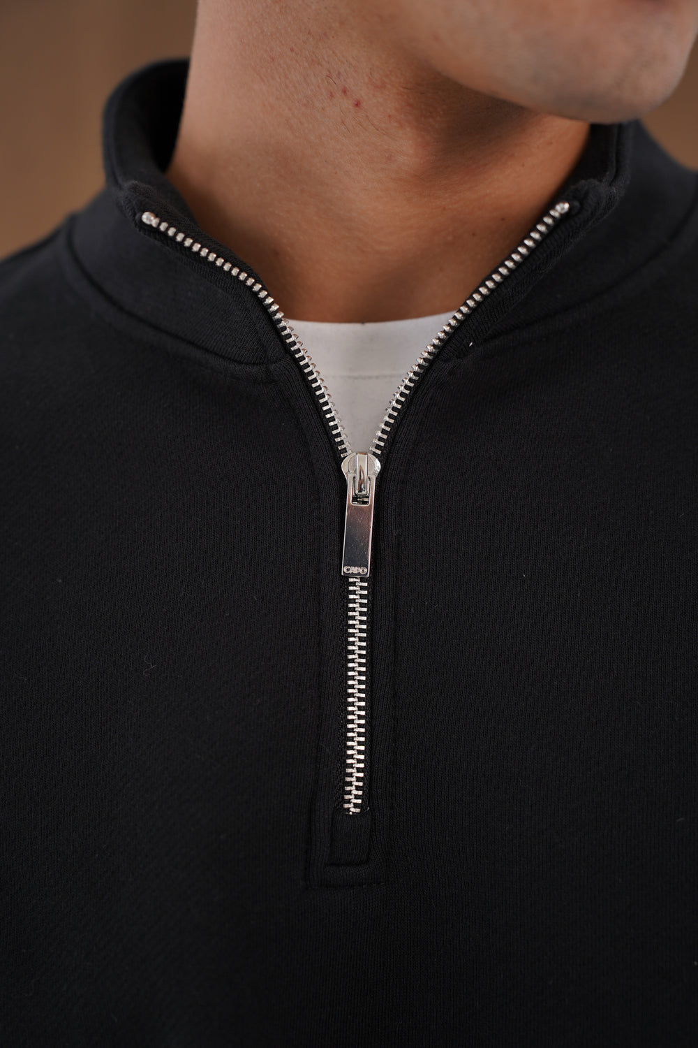 Capo Heavyweight 1/4 Zip Sweatshirt - Black